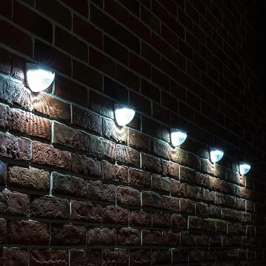 Luces solares Luces de paso solares Luces de jardín de energía solar LED impermeables al aire libre Decoración de lámpara para Patio Escalera Jardín Patio valla