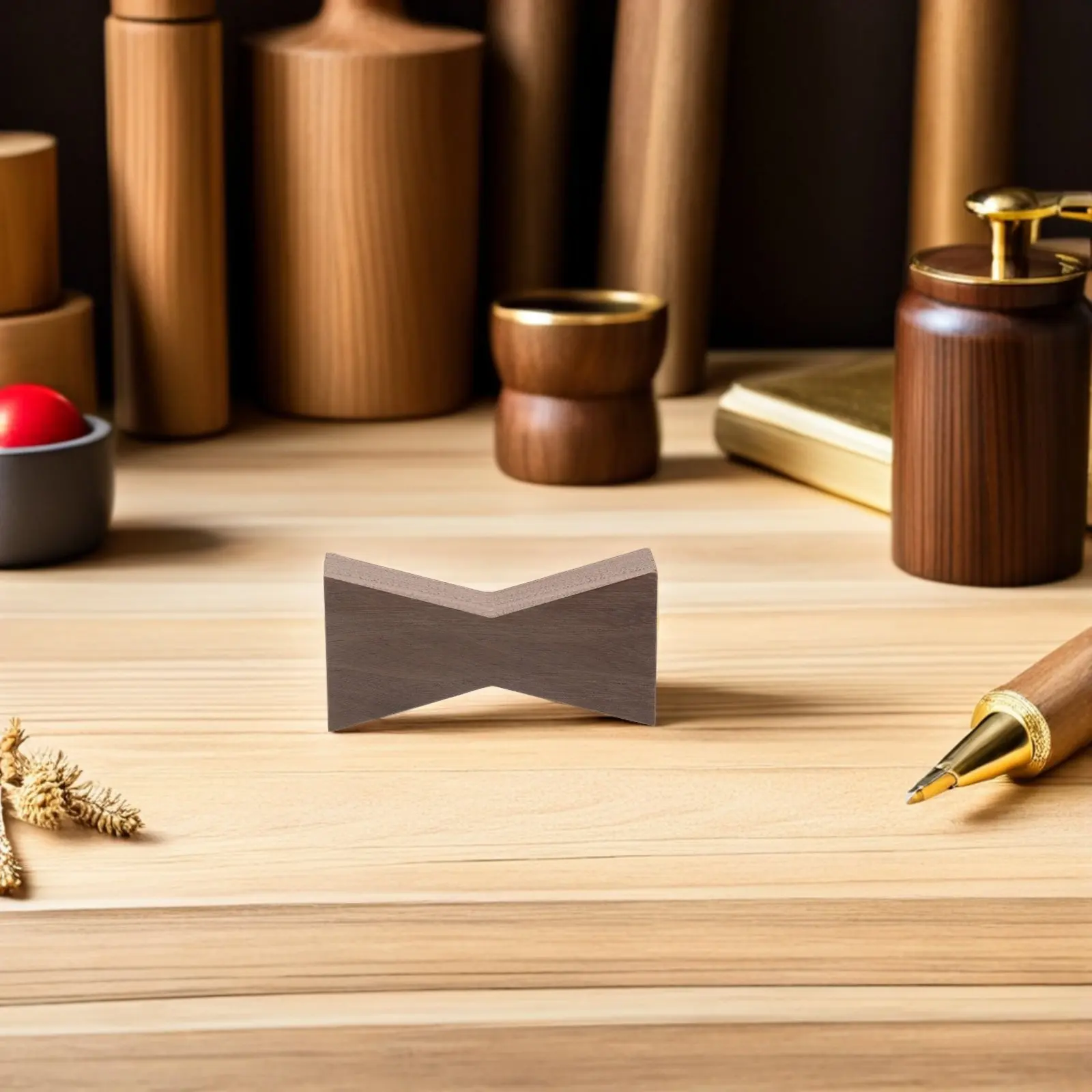 Wood Bow Tie Inlay Solid Wood Repair Bowtie for Furniture Crack Repair Tabletop Crack Plug Decorative Wooden Inlay Kit
