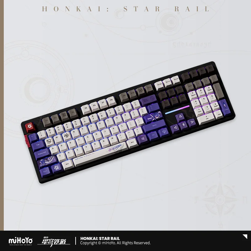 Honkai Star Rail Acheron คีย์บอร์ด Tri โหมด RGB คีย์บอร์ดไร้สายบลูทูธ 108 คีย์ Hot Swap Custom Gamer อุปกรณ์เสริม