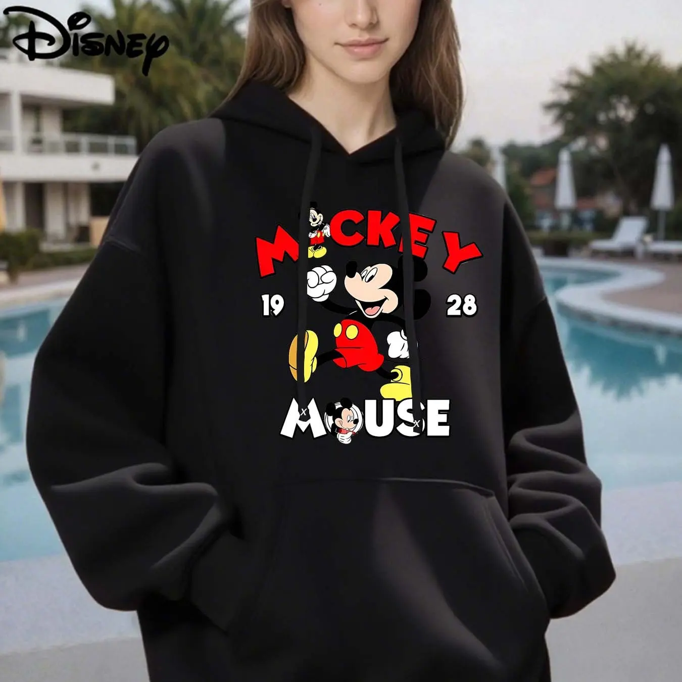 

Мужские рождественские толстовки Potdemiel с Микки Маусом, модные толстовки унисекс большого размера, осенне-зимние флисовые повседневные универсальные