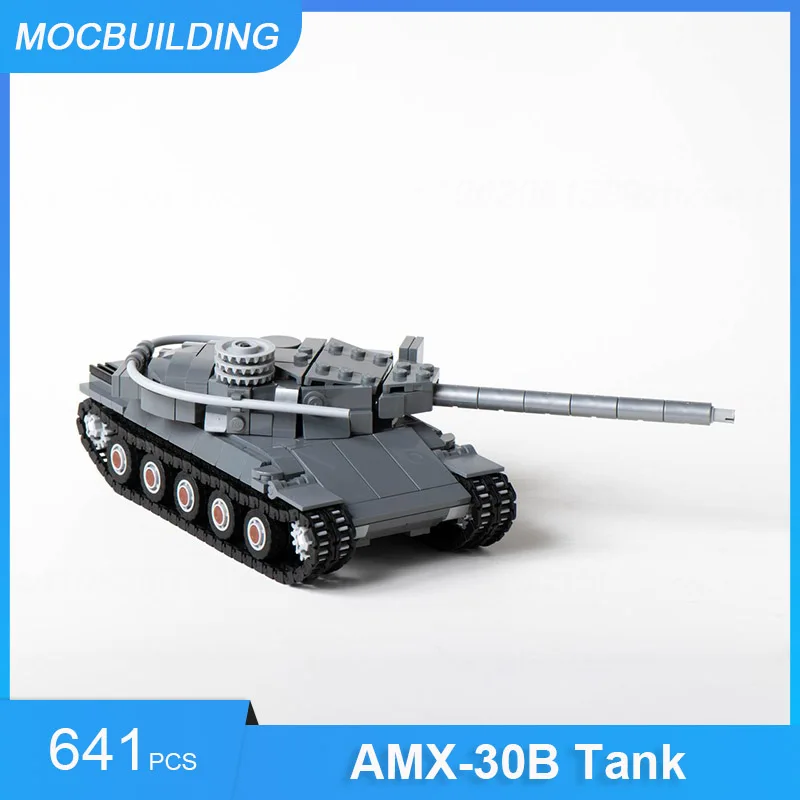 MOC Building Blocks French Main Battle Tank AMX-30B Model DIY Assemble Bricks Military Educational Collection Toys Gifts 641PCS