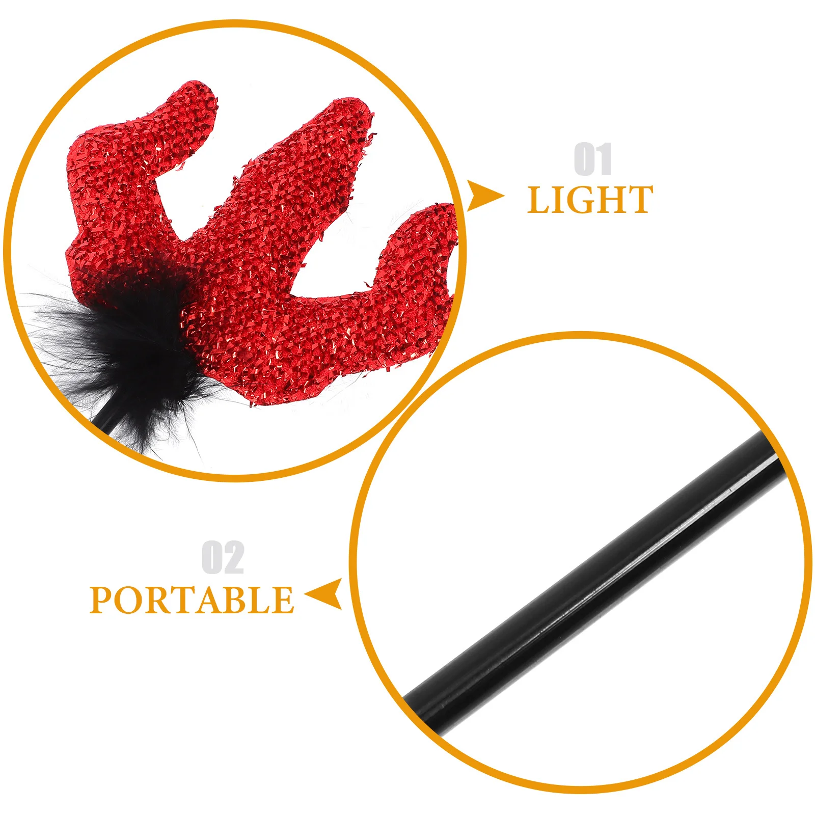 

Devil Glitter Halloween Prop For Cosplay Fork Witch Accessory Haunted House Decor Demon Costume Fork