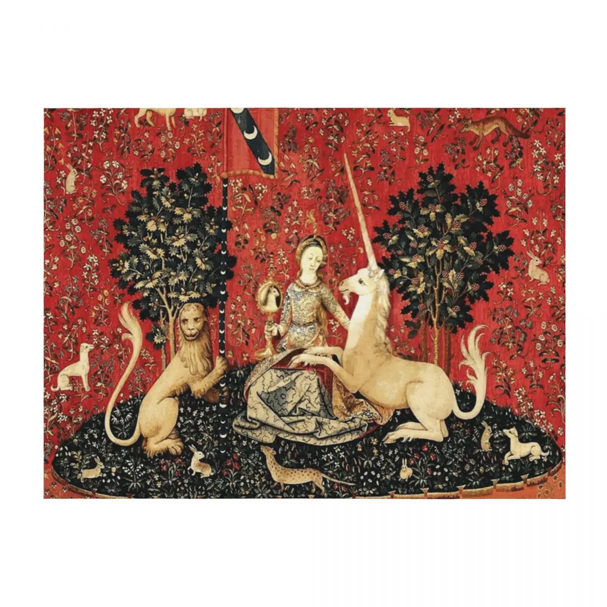 السيدة وحيد القرن: ؟ ? مون سيول د؟ ?sir - بطانية رمي البصر سرير شتوي فضفاض أريكة بطانيات كبيرة ناعمة #1