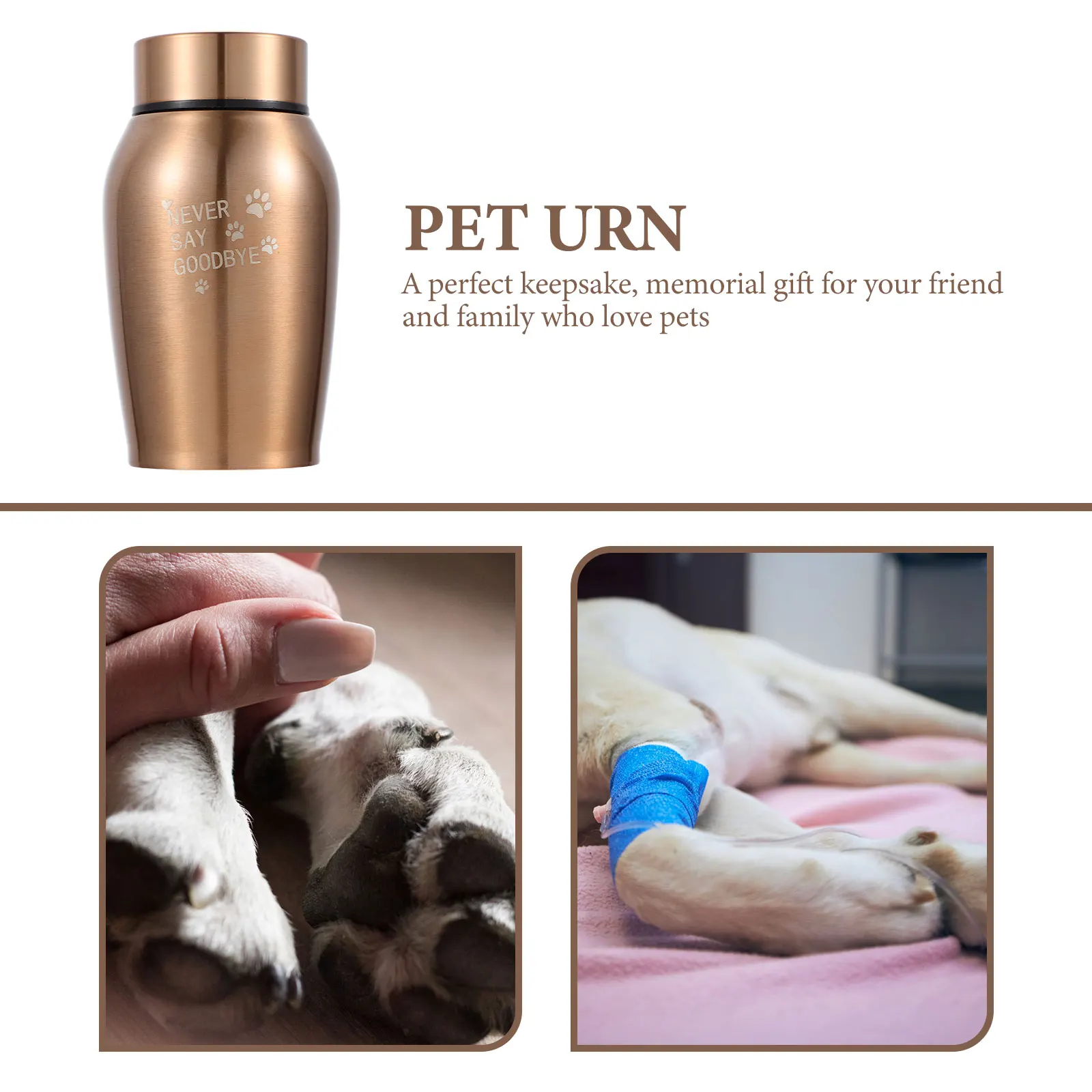 

Metal Urn for Ashes Stainless Steel Pet Cremation Container Small Size Keepsake Memorials Durable Corrosion Resistant