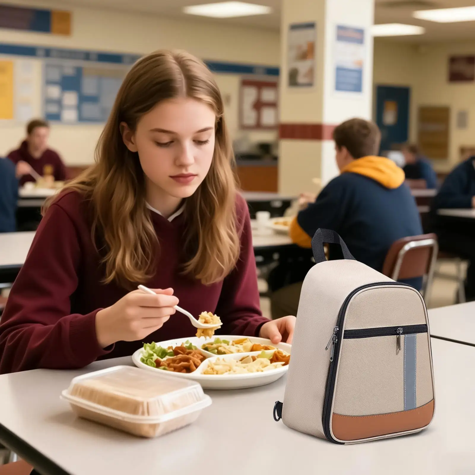 

Портативный многоразовый ланч-бокс большой вместимости с термоизоляцией для детей, женщин, мужчин, для работы, путешествий, пикников, кемпинга