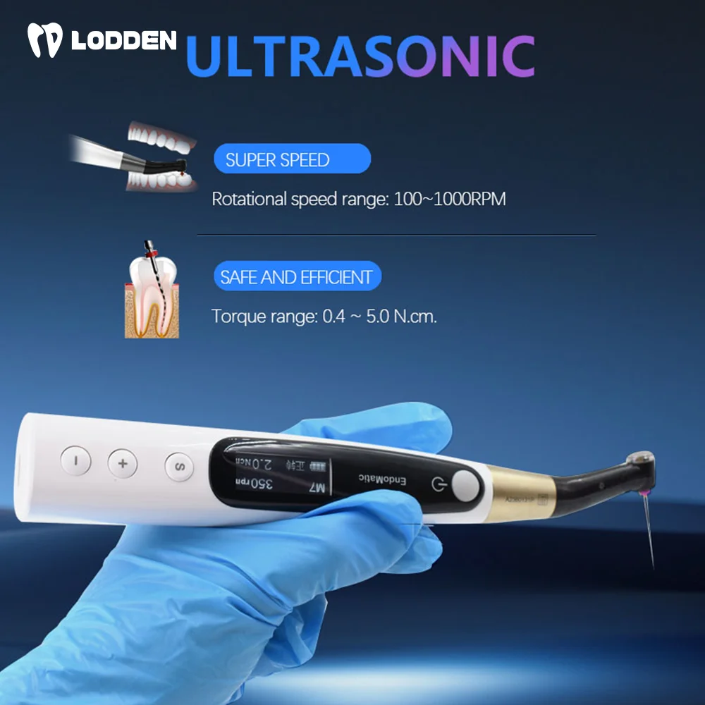 2 in 1 Dental Endo Motor Wireless LED With Apex Locator 340° Adjustable Handpiece Endodontic Root Canal Treatment 174-E