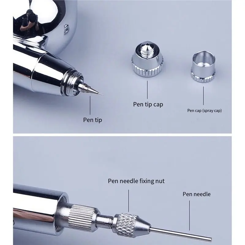 AB46-Gravity Dual-Action Mini Airbrush Mini Airbrush Beauty Inkjet Car Repair Tool