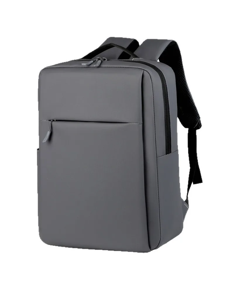 New Faux Leather High-end Texture Business Commute Backpack Large Capacity Solid Color Short Business Trip Laptop Bag