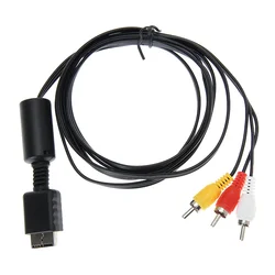 1.8m Audio Video HDTV Component AV Cable to RCA For PS2 / PS3 / PS3 Slim HD Multi Out Composite RCA Cable for Sony Playstation 3