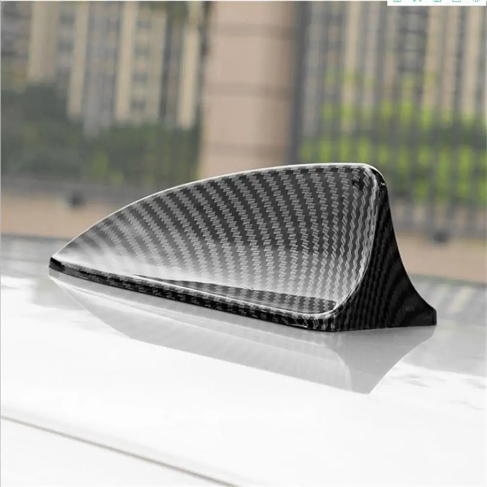 

Adapter FM Signal Amplifier Anti-static Aerial Antenna Cover Shark Fin Antenna Roof Top Mount Carbon Fiber Style