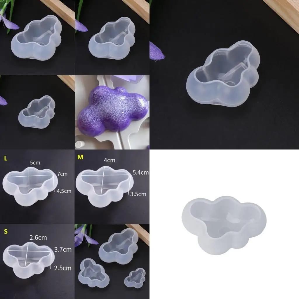 

652F Cloud DIY Epoxy Resin Mould Handmade Jewelry Making Silicone Mold Easy Release for Landscape Fondant Chocolate Decor