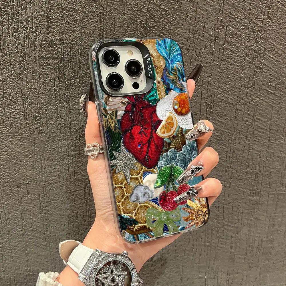 

This retro-style case is suitable for iPhone 16 17 15 14 13 12 11Pro/ Max/Plus anti-fall and shock-proof rear cover high quality