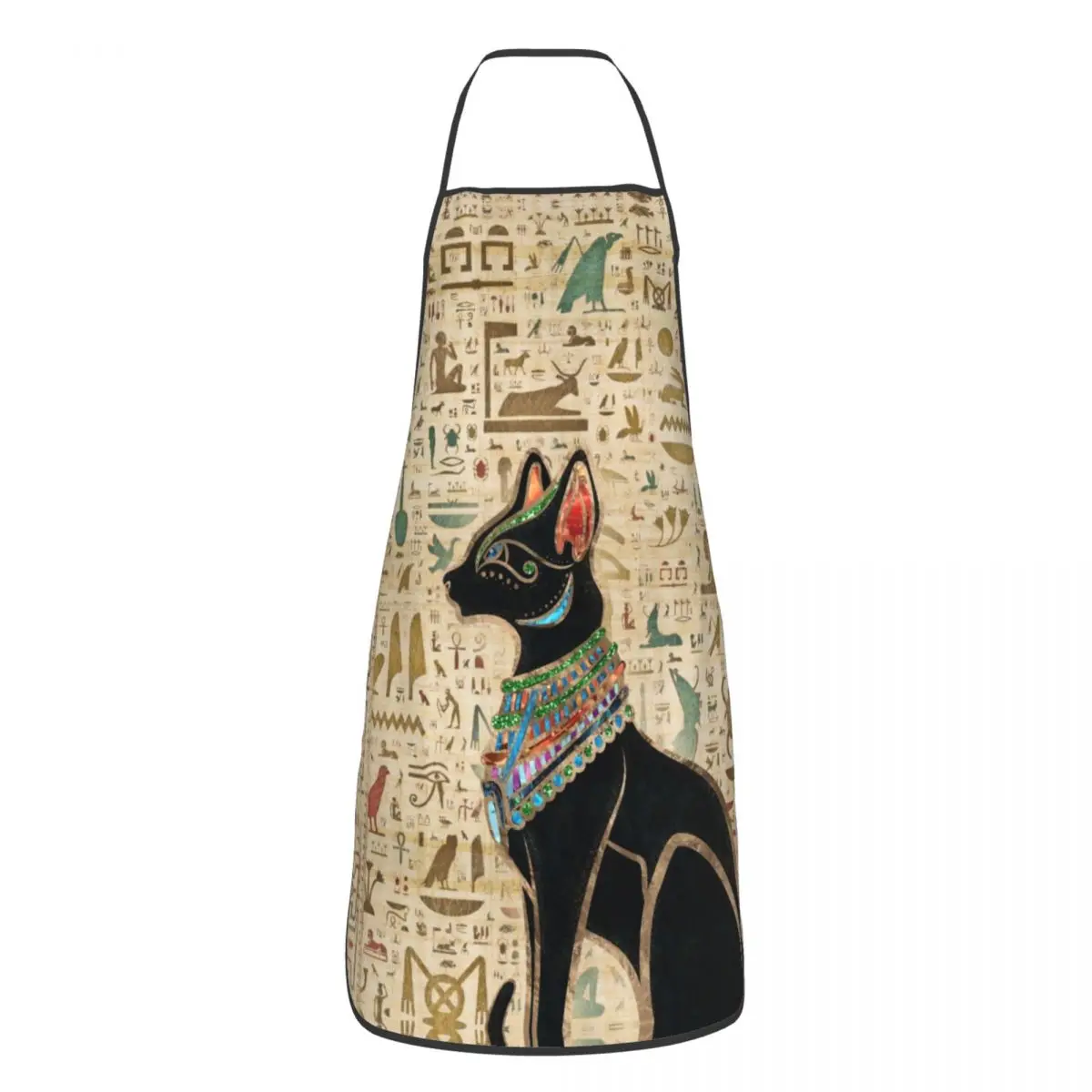 Unisex Egyptian Bastet Cat Kitchen Chef Cooking Baking Apron Women Men Ancient Egypt Art Tablier Cuisine for Painting