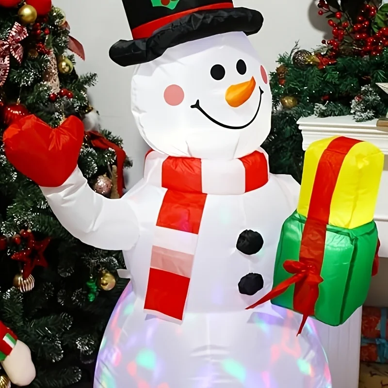 52フィートのインフレータブルスノーマン、またはスノーマンマグネット、屋外クリスマスヤードデコレーション（地面固定用ステーク付き）、屋外キリスト降誕シーン、ホームデコレーション