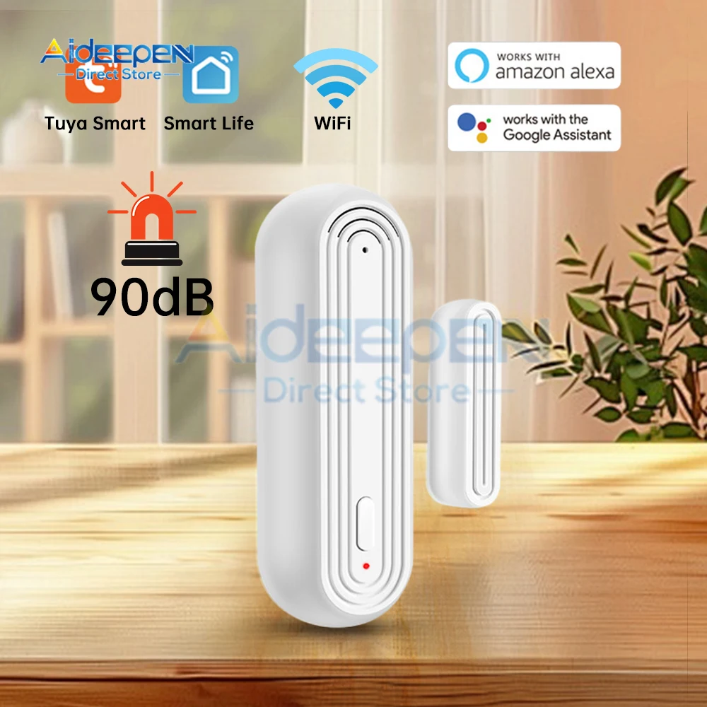 Tuya WiFi Smart Door Window Sensor Smart Home Security Protection Alarm System Door Open / Closed Detectors for Alexa Google