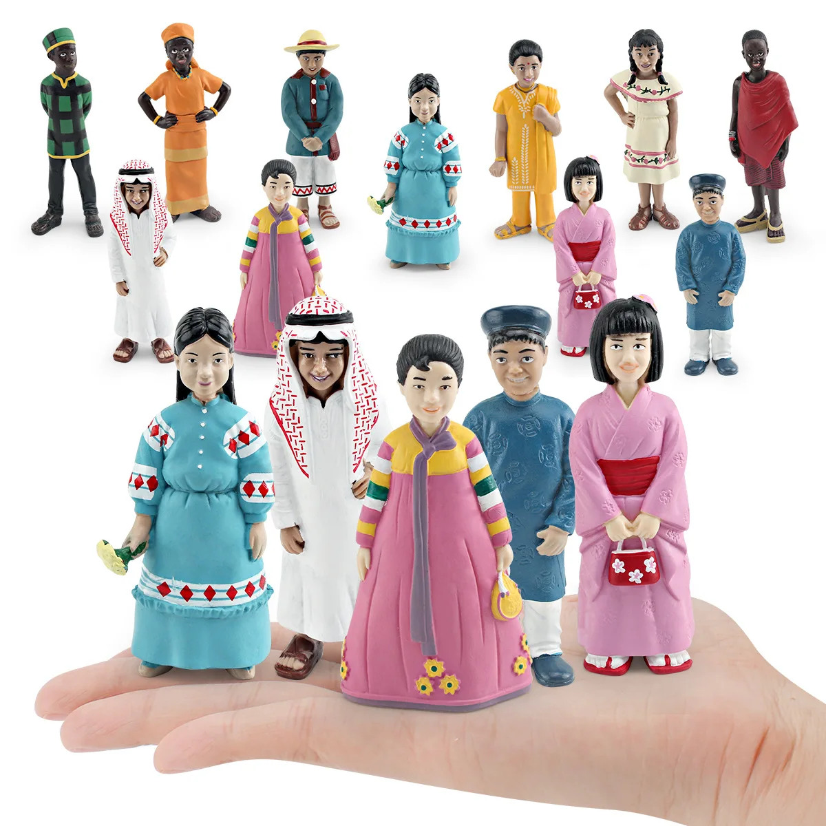 Miniature World Countries Figure Korea Japan South Africa Saudi Arabia Simulation Solid Figure Model Static Desktop Ornament