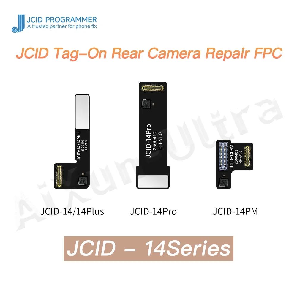 JCID Tag-On Rear Camera Non-Removal Repair FPC Flex for IPhone 12 To 14 Plus Pro Max Mini Camera Fix Cable Solve POP-UP Problem