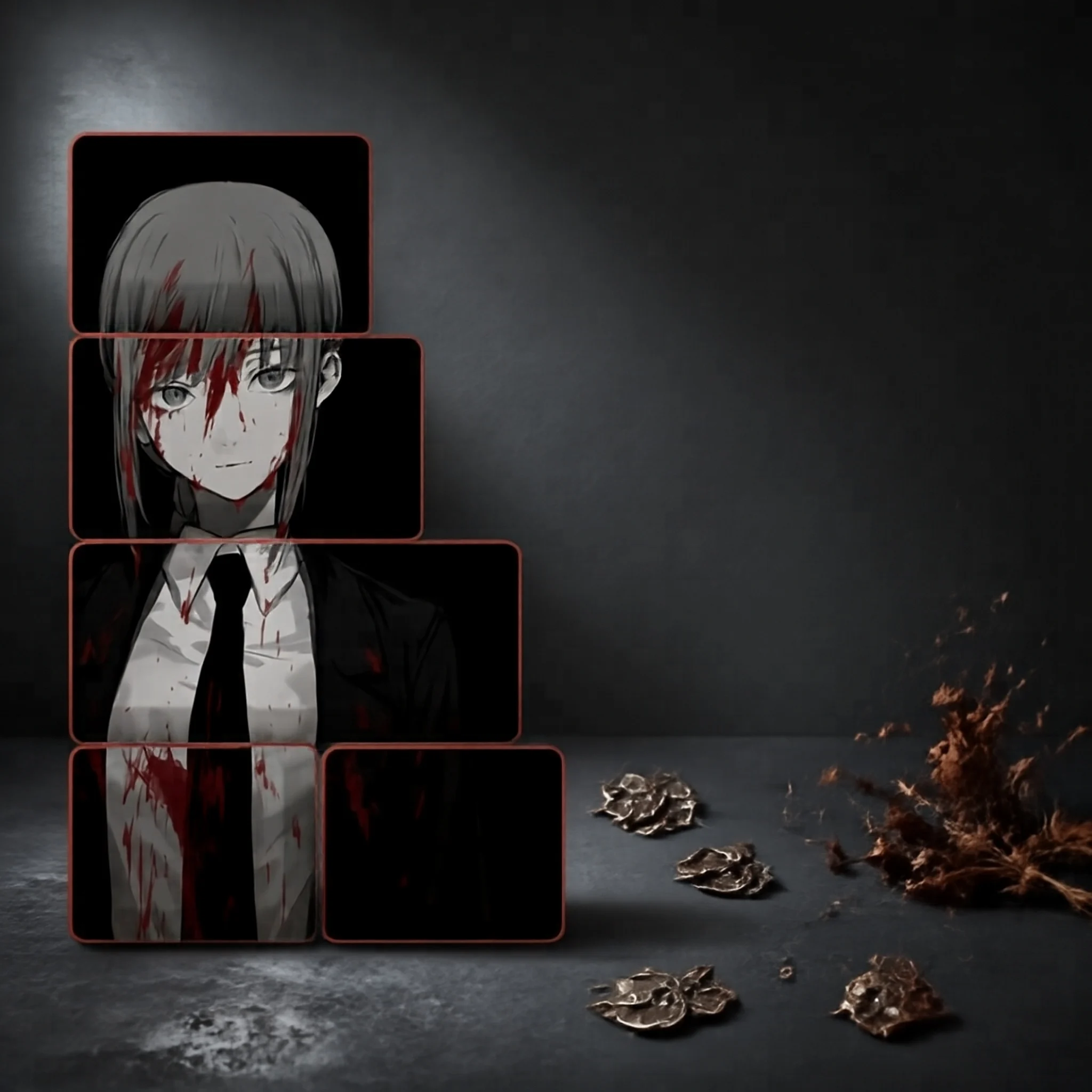 5 Key/set Chainsaw Man Pbt Keycaps Reze Makima Wear Resistant Mechanical Keyboard Anime Keycap Set Gift