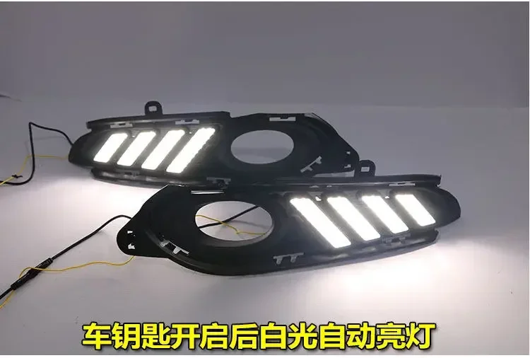 For Honda Vezel HRV 2015-2018 Car Led Daytime Running Light Dynamic Turn Signal Front Fog Lamp Modification 12V Daylights detail image 10