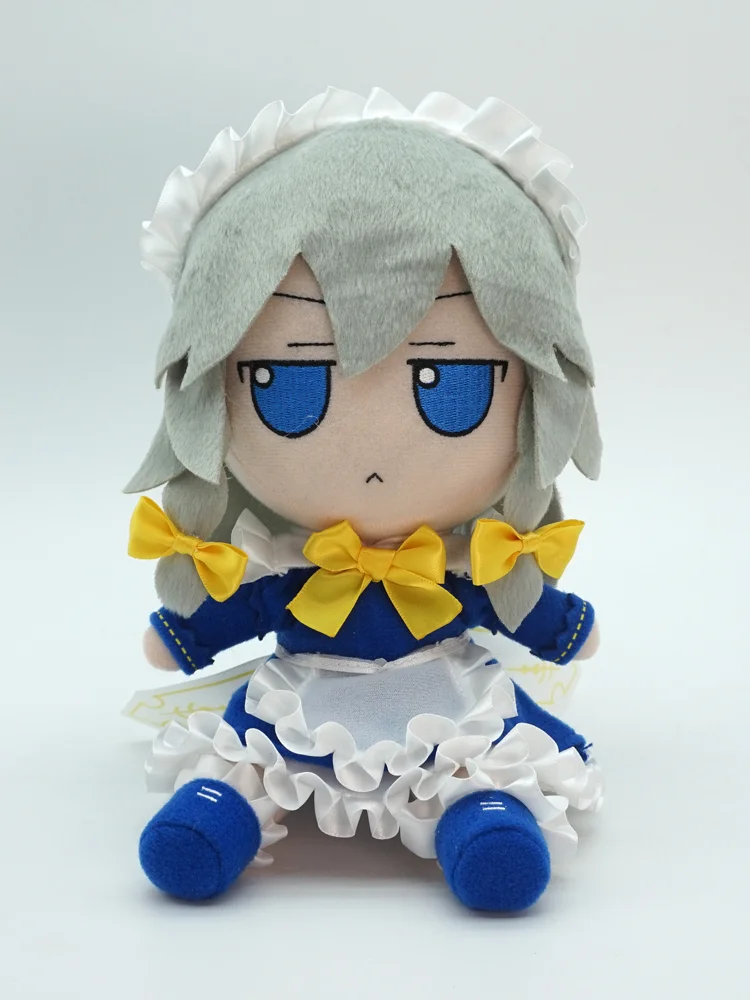 COYOUNG Store Anime TouHou Project Cosplay Izayoi Sakuya Fumo 20cm Lovable Soft Cartoon Plush Doll  Birthday Present Gifts