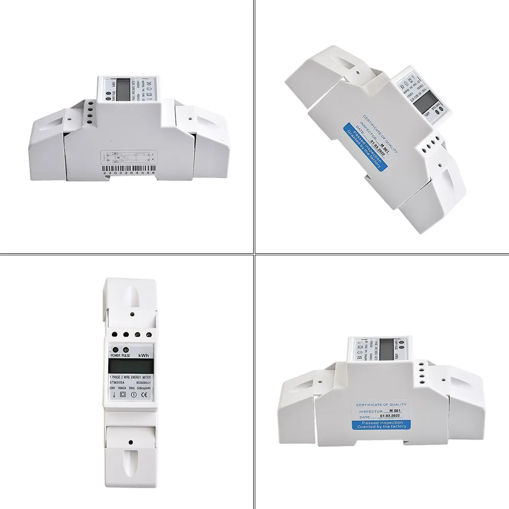 

2 Wire High Quality Energy Meter 220V Kwh DIN-Rail Energy Meter Light Weight Power Tool Single Phase Small Volume