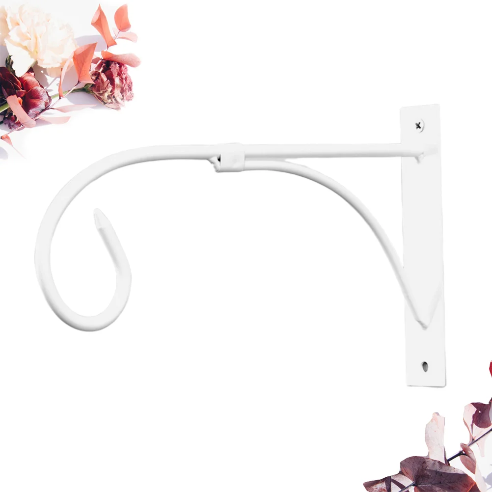 Bonsai Hanging Hook Flowerpot Holder Flower Basket Hanger Bonsai Pot Gardening Hooks for Home Shop (White)