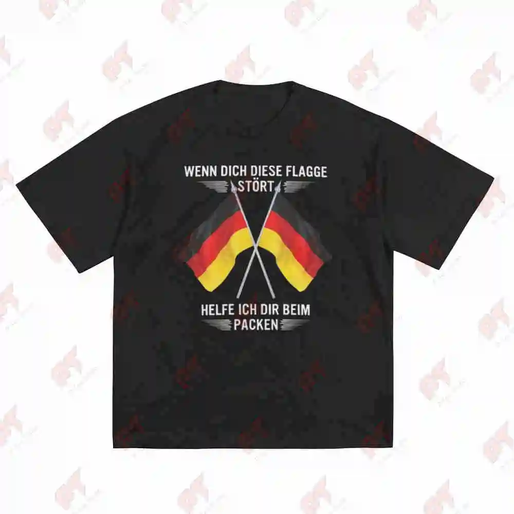 If This Flag Disturbs You I'll Assist In Packing German Colors Short Sleeve Tee 100% Cotton T-Shirt