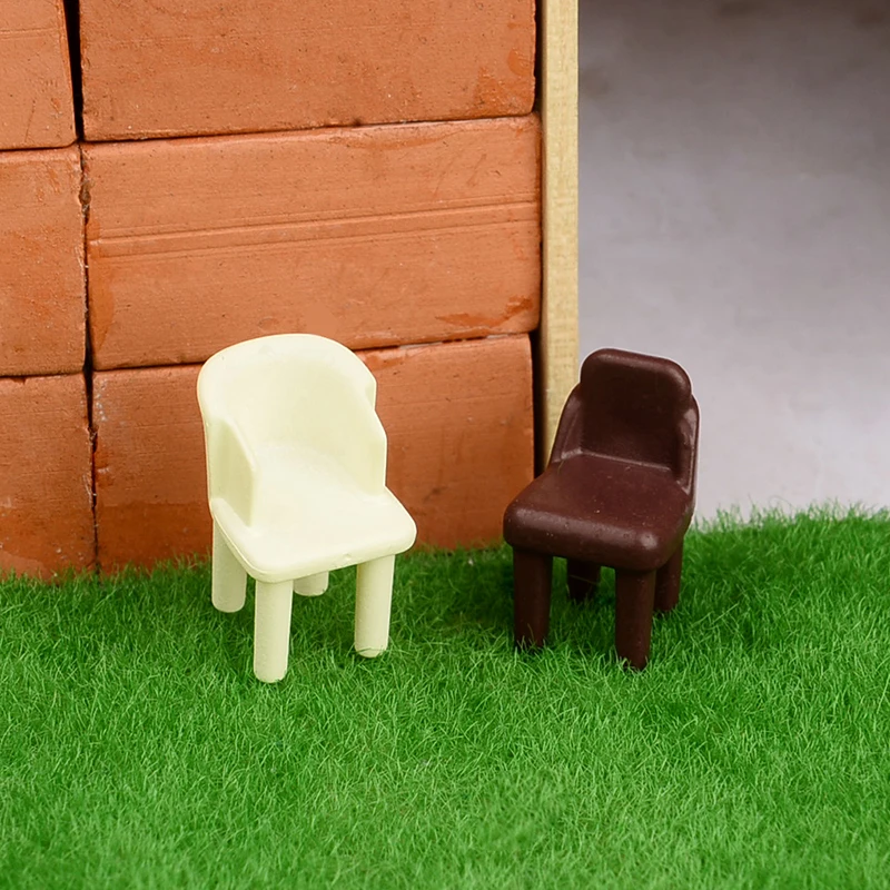 4 pz 1/75 Mini divano sedia modello sgabello casa delle bambole mobili edificio in miniatura paesaggio decorazione giardino paesaggio accessori