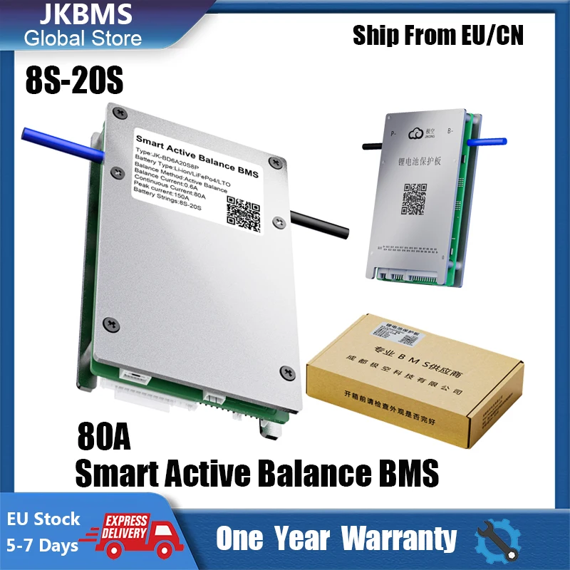 Imagem -02 - Jikong Bms Lithium Ion Battery Pack Proteção de Energia Módulo de Carga Board Equilibrado para Solar Faça Você Mesmo Armazenamento de Energia Li-ion 18650