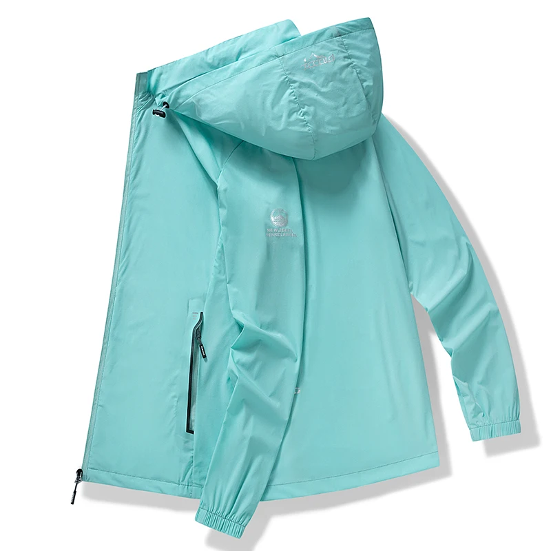 Summer Lightweight Sunscreen Clothes 2024 Leisure Breathable Bicycle Hooded Coat Outdoor Mountaineering Camping Couple Jackets