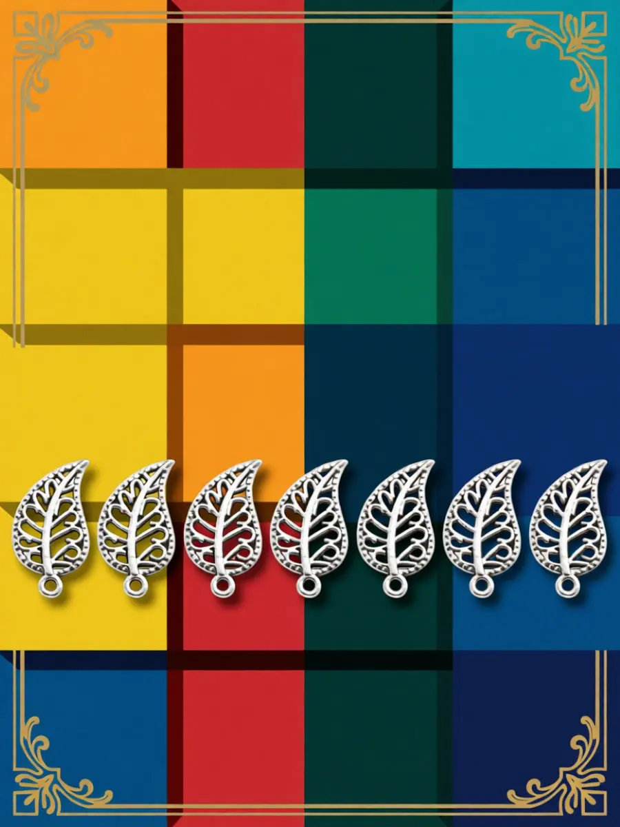 20Pcs Alloy Hollow Out Leaf Charms Pendant Set DIY Jewelry Accessories for Necklace Bracelet Dangle Sweater Chain Cellphone