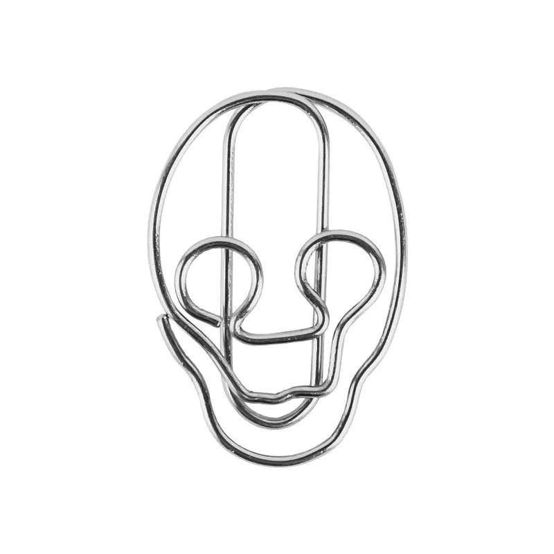 20/50pcs Halloween Ghost Paper Clip Office Metal Pumpkin Shaped Bat PaperClips for Pages Office Supplie Metal Clips Stationery