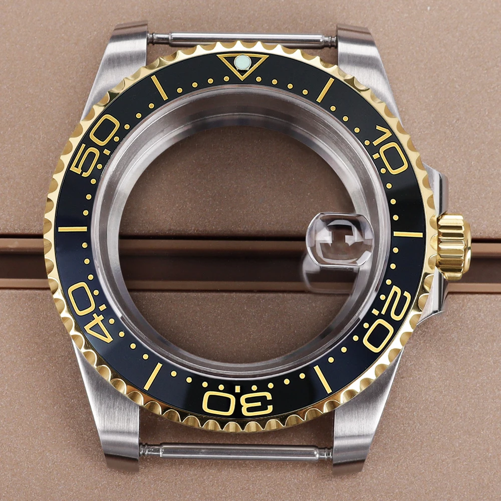 

40mm Luxury Watch Case Sloping Bezel for Submariner NH35 NH36 NH34/38 Miyota8215 ETA2824 Movement Sapphire Glass 200M Waterproof