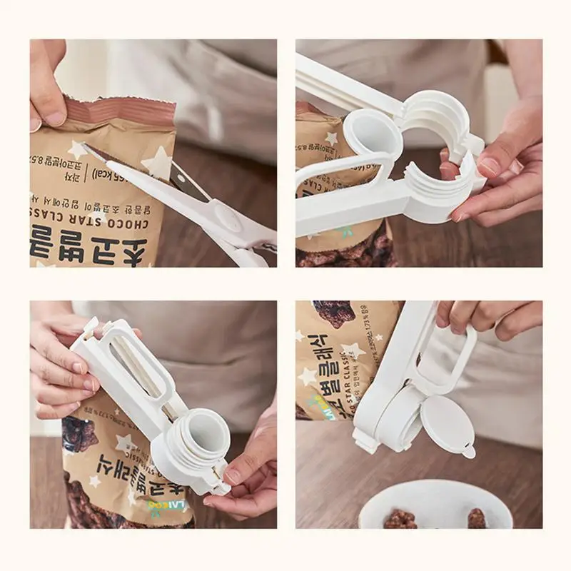 Food Bag Clips With Pour Spouts Bag Sealing Clips Compact Portable Snack Bag Sealing Clips For Freshness Reusable With Spouts