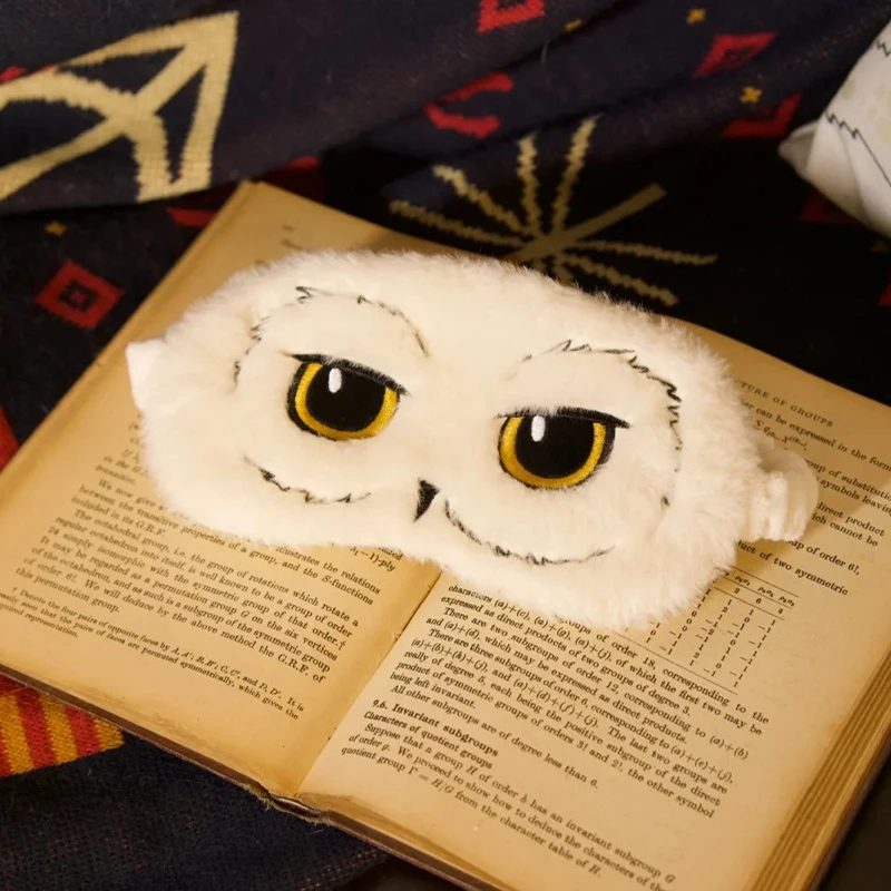 Genuino Magic Potter Hedwig máscara de ojos de felpa Hedwig periféricos Harry el búho lindo peluche Blackout máscara de ojos regalo