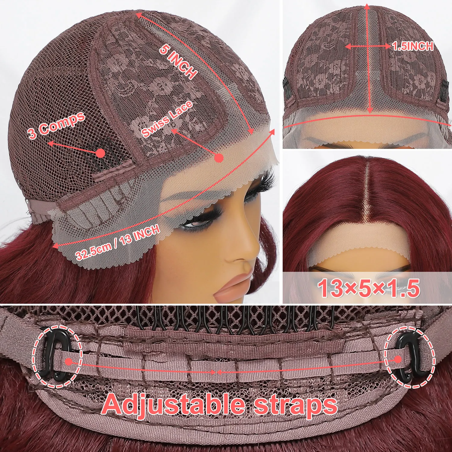 Latisha Lace Front Wig 24Inch Synthetic 13X5X1 Women Wig With HD Lace Hight Temperature Fiber Lace Front Wigs For African Female