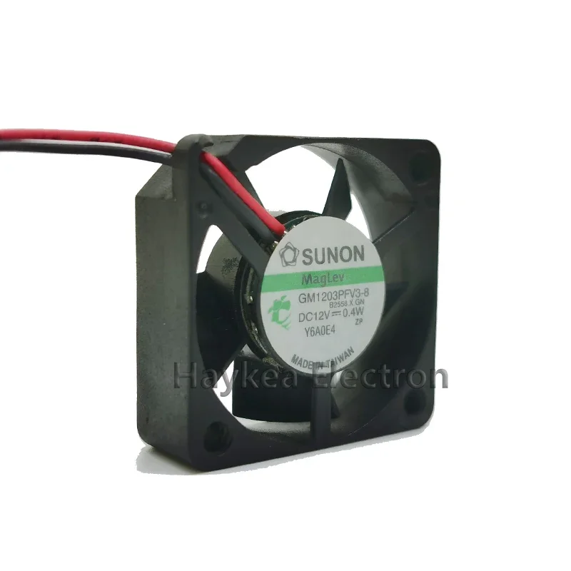 Sunon-Ventilador de Suspensão Magnética, 12V, 0.4W, GM1203PFV3-8, 3cm, 2 Line, 3010, 14000 RPM