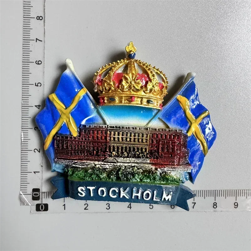 Zweedse koelkastmagneten Toeristische souvenir Zweden Malmö Sverige Stockholm Reiscadeau Magnetische koelkaststicker Woondecoratie