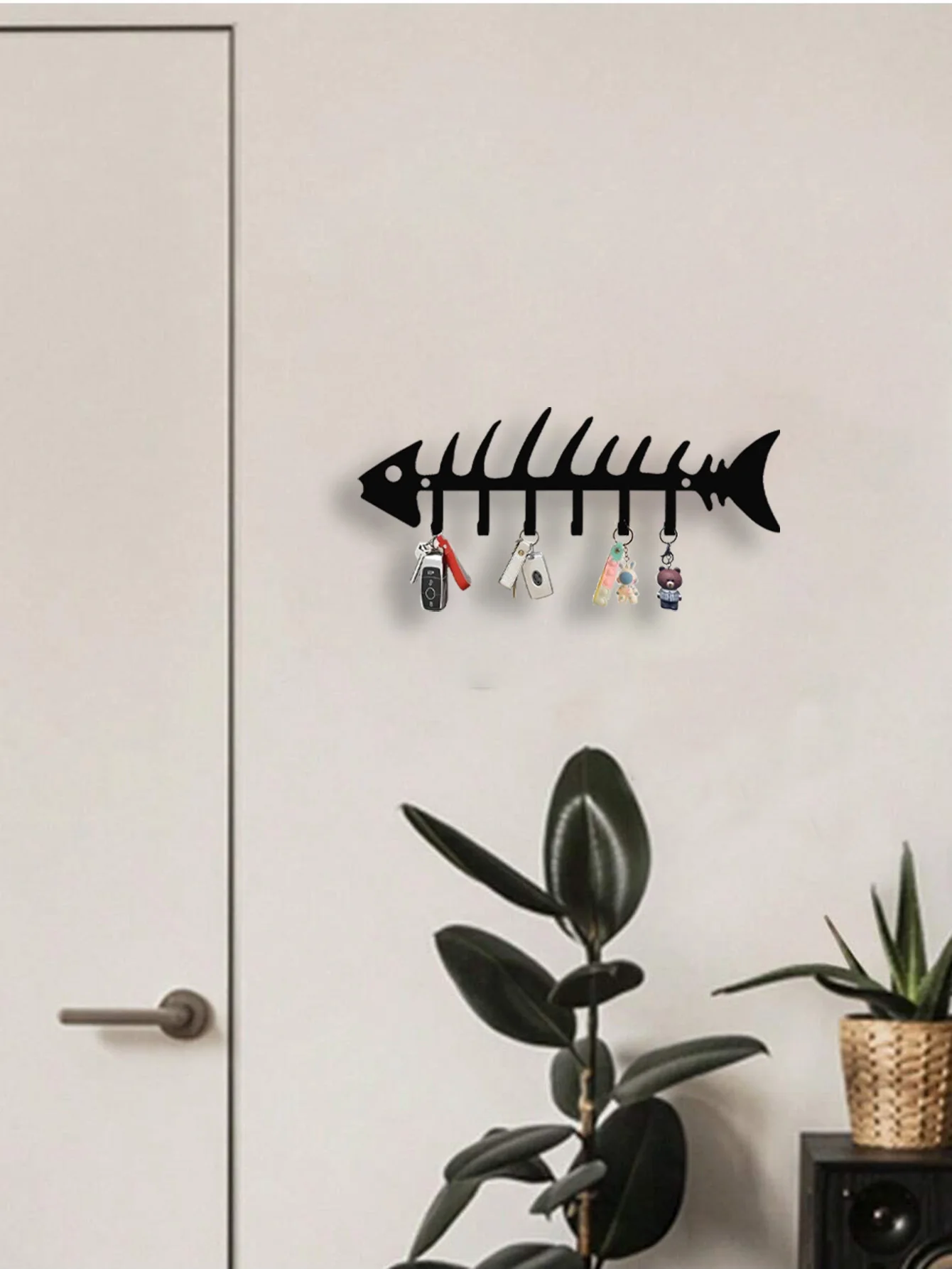 1 Stück Fischgrätenförmiger dekorativer Haken aus Metall, geeignet für die Aufbewahrung von Wanddekorationen in der Haushalt/Schlafzimmer/Arbeitszimmer/Küche