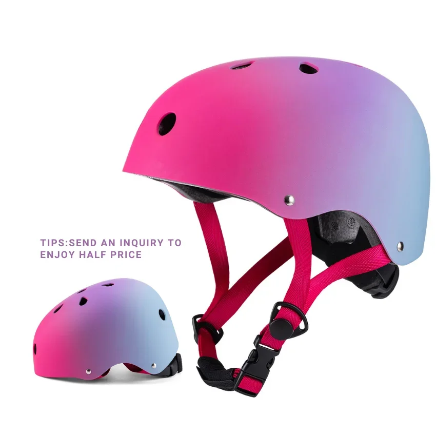 Trendy New Color Matching Children'S Roller Skate Helmet Accept OEM High Quality Kids Scooter Skateboard Roller Skating Helmet