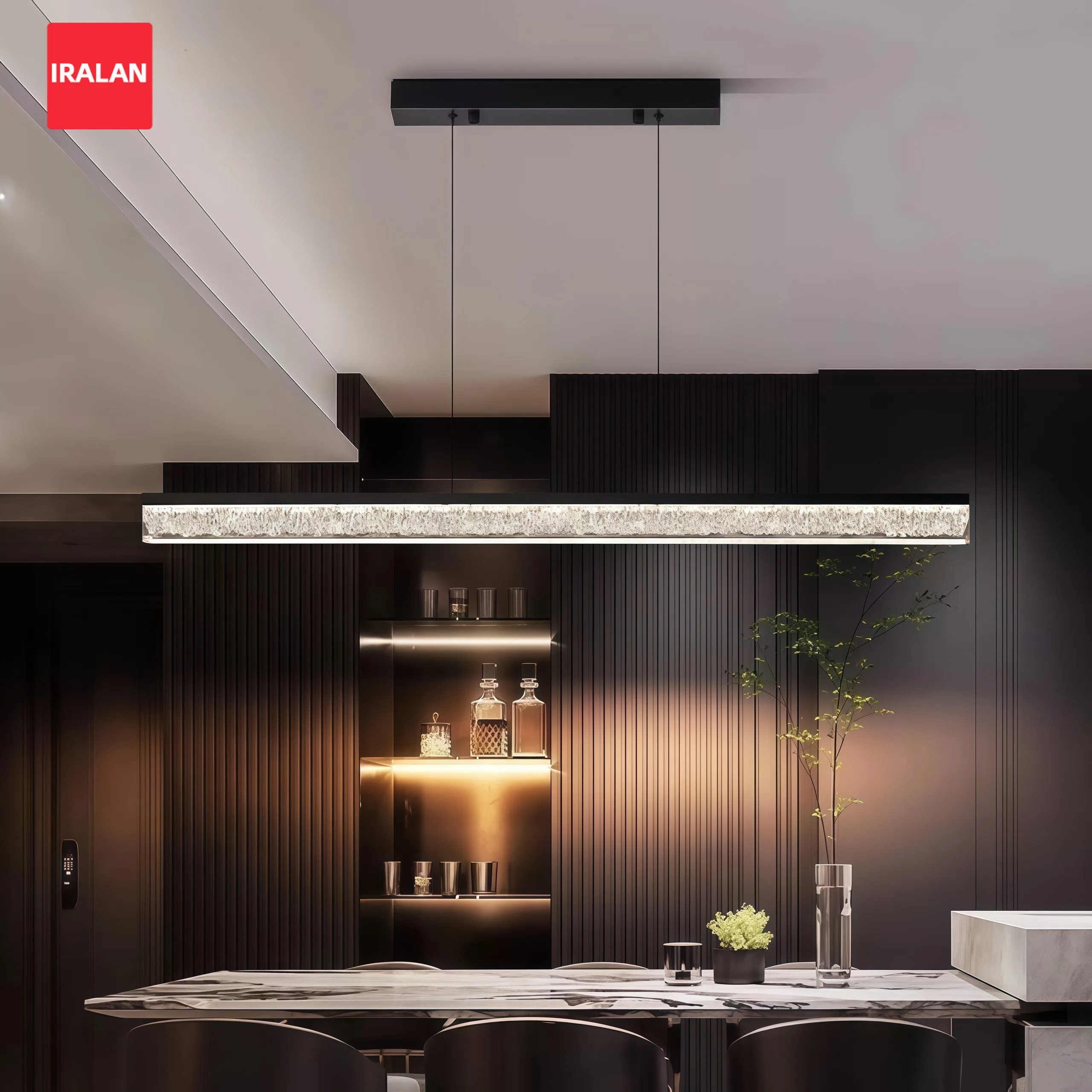 Strip Ceiling Lamps 100CM Modern Minimalist Lustre Restaurant Living Room with Remote Control Lighting Chandelier Ceiling Lights