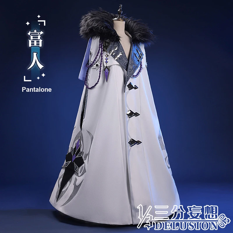 COS-KiKi Anime Genshin Impact Pantalone Sandrone Fatui Executives Game Suit Cosplay Costume Cloak Uniform Halloween Party Outfit