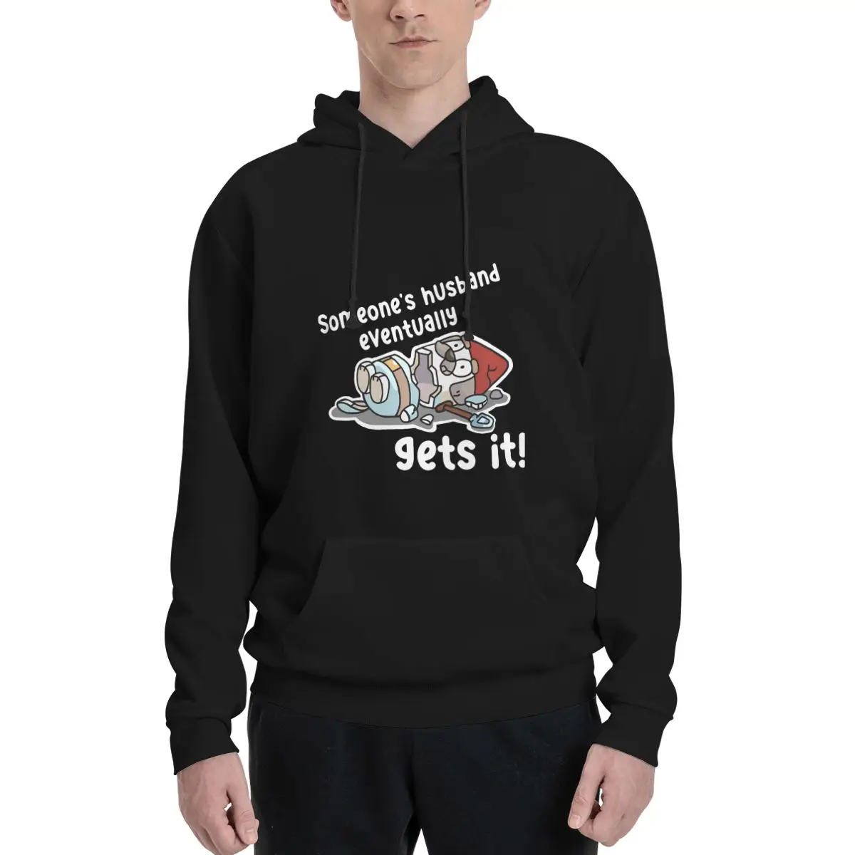 

Someone's Husband Eventually Polyester Hoodie Men's Sweatershirt Warm Dif Colors Sizes