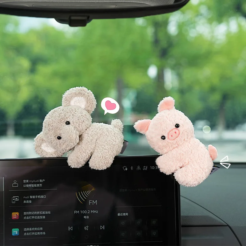 

New Car Trendy Ornaments Central Control Screen Computer Monitor Cute Doll Car Cartoon Doll Decoration Paste Ornaments Supplies