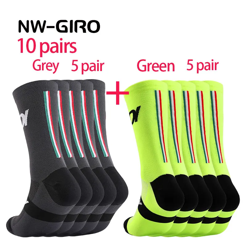 10 Paar Fahrradsocken für Herren, Krankenschwester, Kompression, Radfahren, für Damen, MTB-Schutzsocken, Strümpfe, Sportgriff, Barre-Socken – Detail 12