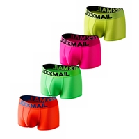 4pcs Mens Underwear Boxer Calzoncillos Boxer Briefs Mesh Soft Underpants Male Panties Pouch Shorts Ice Silk Swim Pants Short