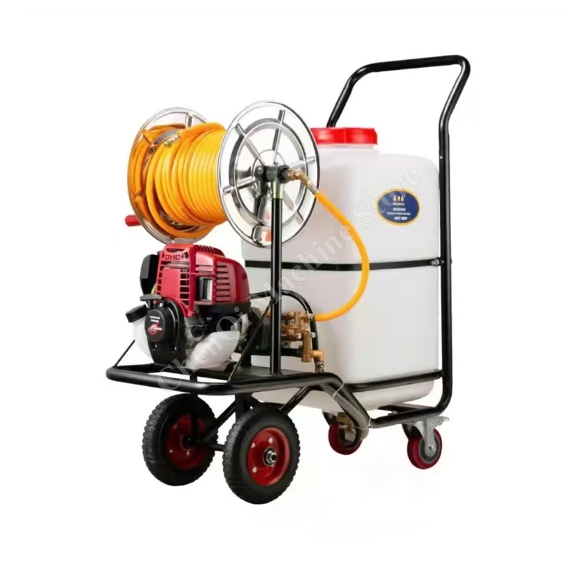 

Тип тележки спрей 60л дезинфекция четырехтактный 220 В сельскохозяйственный электрический распылитель высокого давления ручной нажимной тип