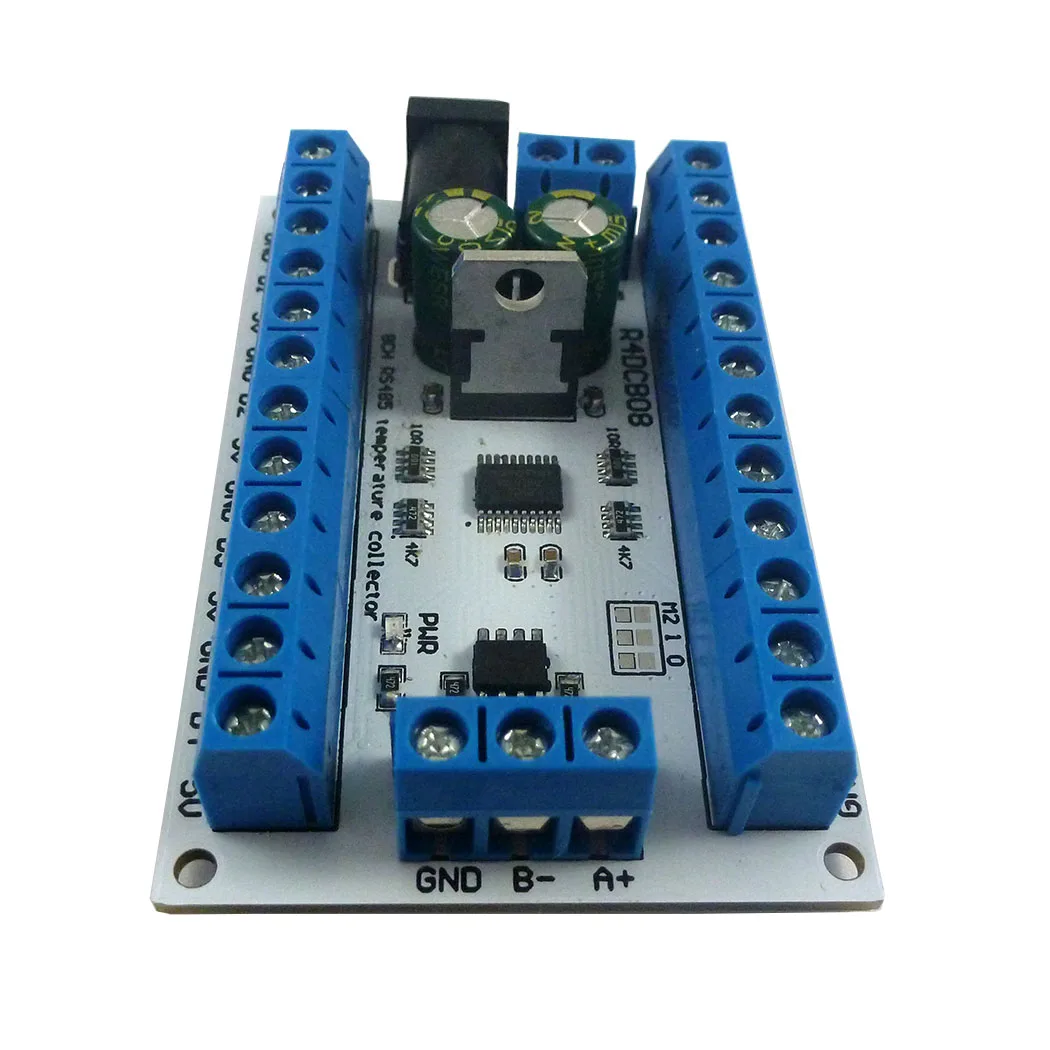 8-channel RS485 DS18B20 sensor board MODBUS RTU paperless recorder PLC R4DCB08