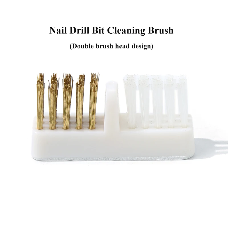 الكهربائية مسمار لقمة ثقب تنظيف فرشاة المحمولة مانيكير القاطع المطهر فرشاة سلك نحاسي مزدوج رئيس أدوات تنظيف فرشاة #4