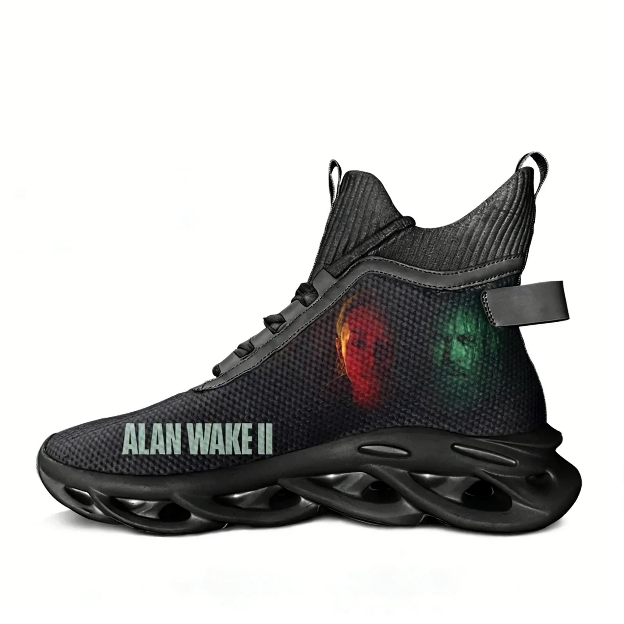 

Кроссовки Alan Wake 2 High Top Flats для мужчин и женщин, спортивная обувь для бега, высококачественные кроссовки на шнуровке, сетчатая обувь, индивидуальный дизайн